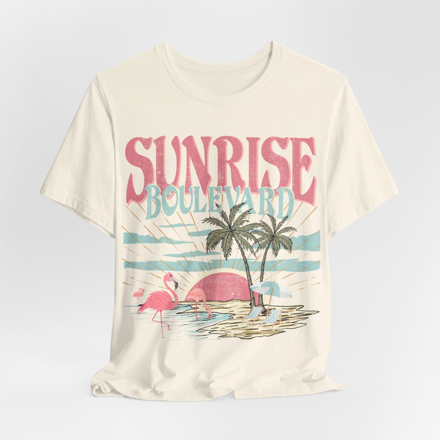 Flamingo Pink, Sunrise Blvd Tee