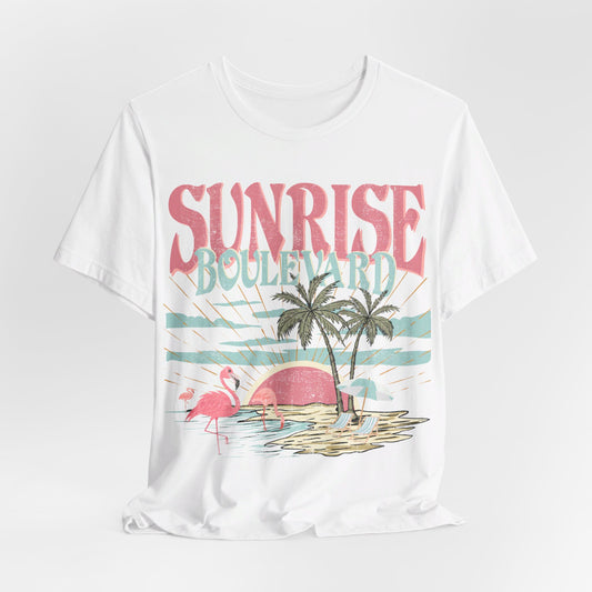 Flamingo Pink, Sunrise Blvd Tee