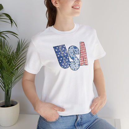 Patchwork Patriot Tee