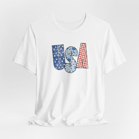 Patchwork Patriot Tee